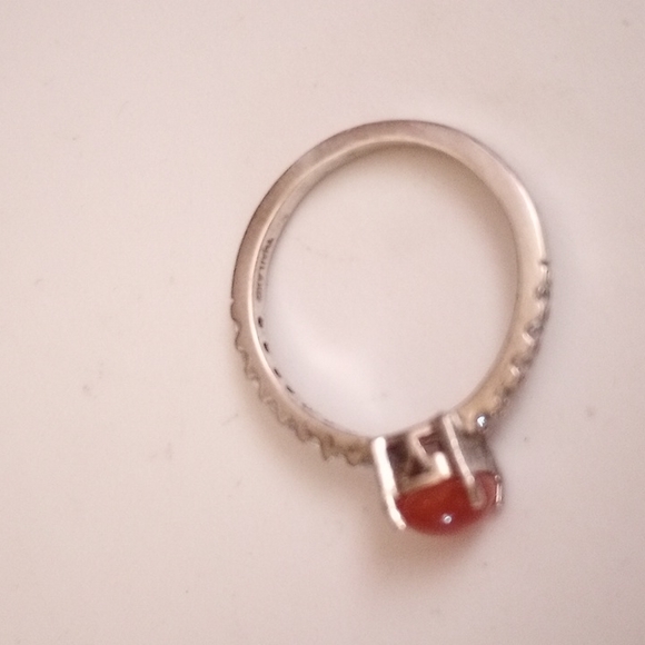 VTG REAL SS Carnelian & Sapphire Ring - Picture 7 of 7